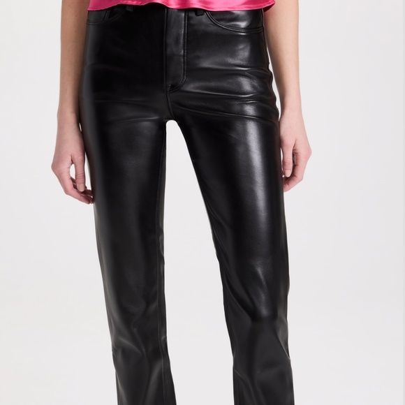 Good American- Faux Leather Good Icon Jeans - Picture 1 of 6